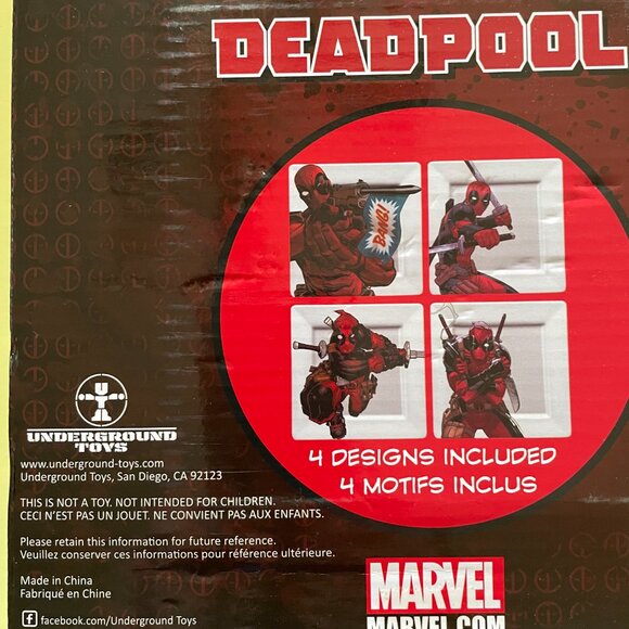 Deadpool plate set with 4 different designs - Picture 7 of 8